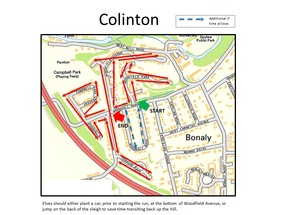 Colinton Route Map