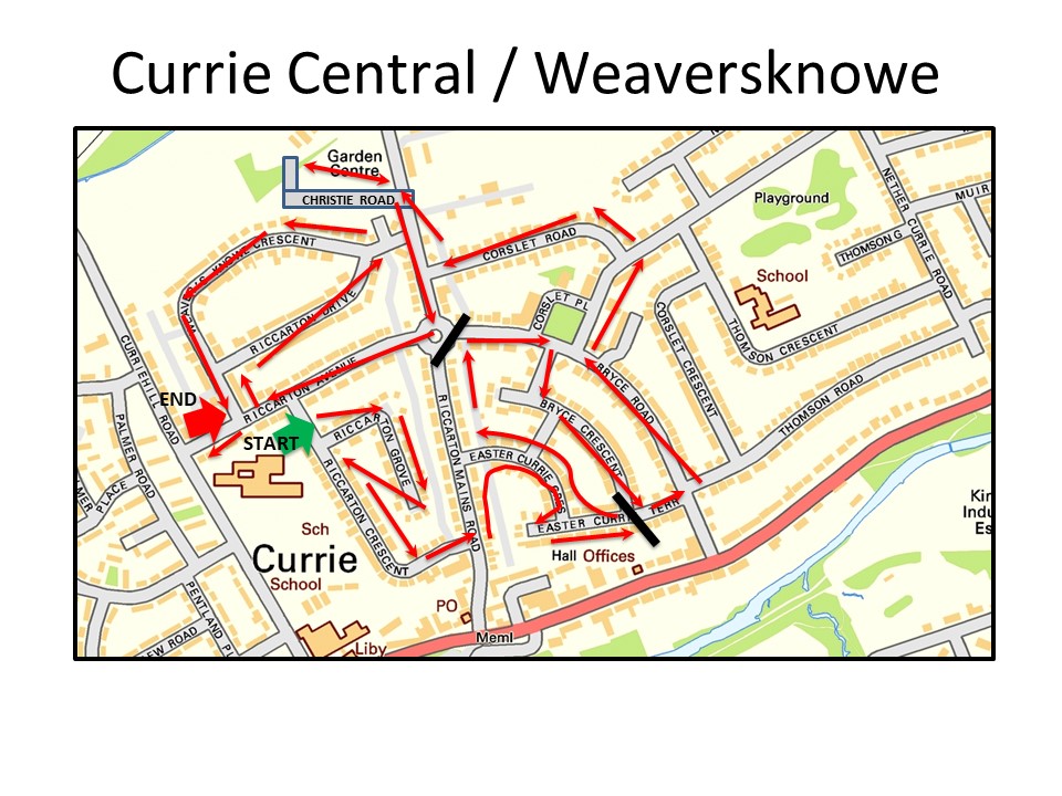 Currie Central Route Map