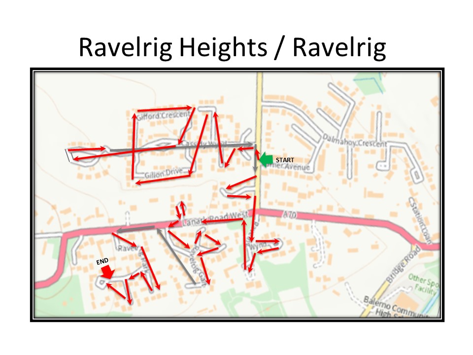 Ravelrig & Ravelrig Heights Route Map