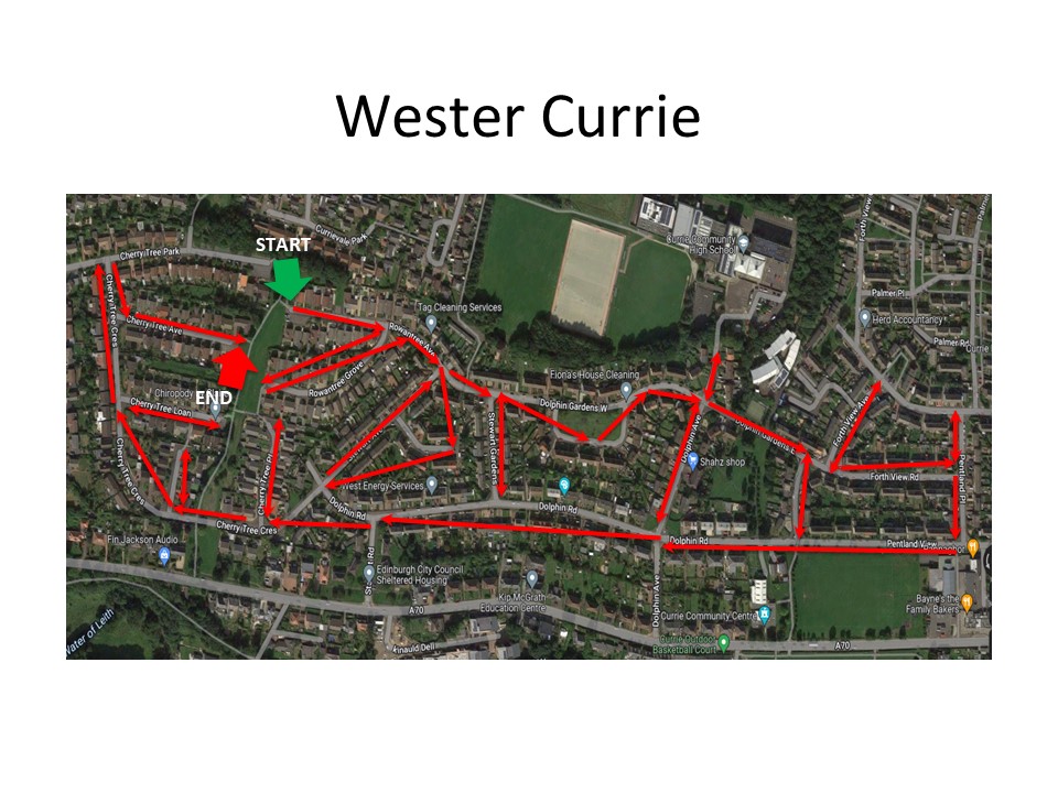 Wester Currie Route Map